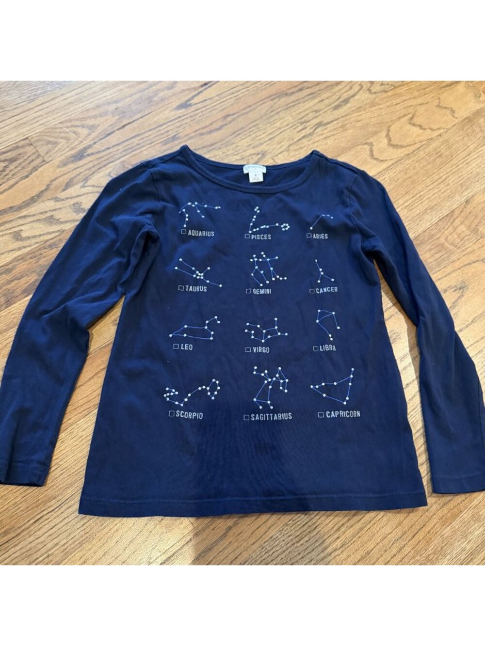 Crewcuts Girls Blue Size 8 Long Sleeve T Shirt